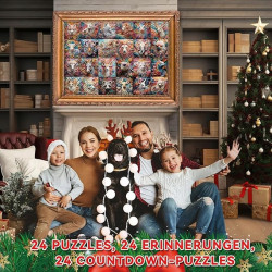 KALENDARZ ADWENTOWY 24X PUZZLE ODLICZANIE ŚWIĘTA BOŻEGO NARODZENIA DZIECI
