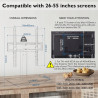 BONTEC Obrotowy Stoł TV Stołowy z Uchwytem do 26-55'' LED OLED LCD Plazmowe