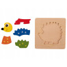 Playtive kolorowe, drewniane puzzle 2D Jeż