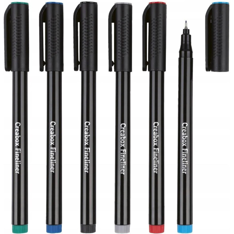 Marabu CREABOX Marker cienkopis dekoracyjny FINELINER 0,5mm KOLOROWE 6szt