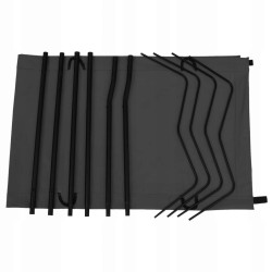 Łóżko polowe 180 cm x 60 cm czarny 2 sztuki
