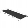Łóżko polowe 180 cm x 60 cm czarny 2 sztuki