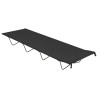 Łóżko polowe 180 cm x 60 cm czarny 2 sztuki