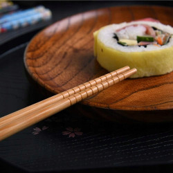 BAMBUSOWE PAŁECZKI DO SUSHI WIELOKROTNEGO UŻYTKU ELEGANCKIE ZESTAW 5 PAR
