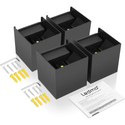 Kinkiet ogrodowy LEDMO czarny zintegrowane źródło LED 20 W