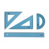 ZESTAW GEOMETRYCZNY SZKOLNY EKIERKA LINIJKA KĄTOMIERZ