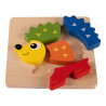 Playtive Zabawna drewniana łamigłówka Puzzle Jeżyk
