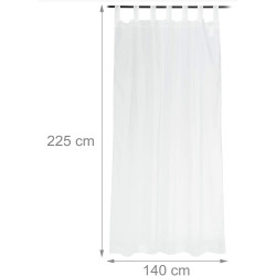 Zasłona półprzezroczyste białe 140 cm x 225 cm