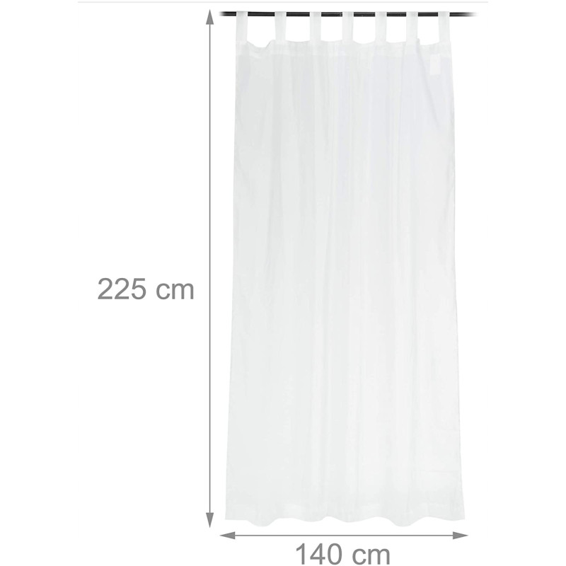Zasłona półprzezroczyste białe 140 cm x 225 cm
