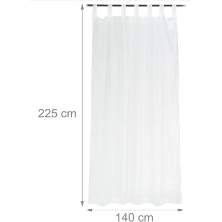 Zasłona półprzezroczyste białe 140 cm x 225 cm