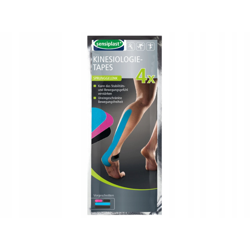 KINESIO TEJPY PLASTRY TAŚMY KINEZJOLOGICZNE 4 el.
