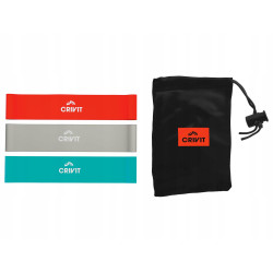 Komplet 3szt taśm fitness gum Crivit