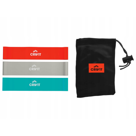 Komplet 3szt taśm fitness gum Crivit