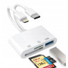 CZYTNIK KART SD USB C 3W1 IPHONE IPAD ANDROID TRANSFER DWUKIERUNKOWY