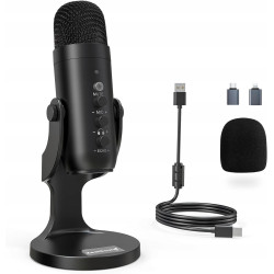ZealSound K66 Mikrofon pojemnościowy USB Plug&Play do gier, podcastów