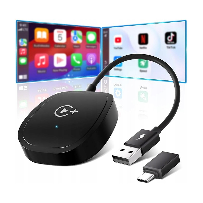 A7605 XHU CarPlay bezprzewodowy adapter z YouTube Tiktok Stream Media Play