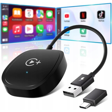 A7605 XHU CarPlay bezprzewodowy adapter z YouTube Tiktok Stream Media Play