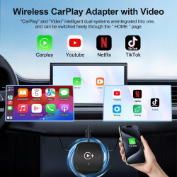 A7605 XHU CarPlay bezprzewodowy adapter z YouTube Tiktok Stream Media Play