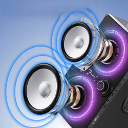 Przenośny Głośnik Bluetooth TPBEAT 80 W – Super Bas i Efekty LED