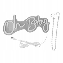 Oh Baby Neon znak akrylowy USB Wystrój ściany Neon Light na bar