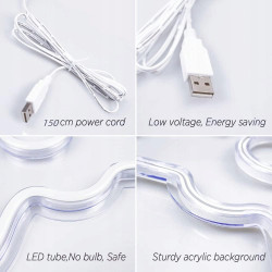 Oh Baby Neon znak akrylowy USB Wystrój ściany Neon Light na bar