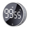 Minutnik Kuchenny Cyfrowy AVINIA LED Magnetyczny Timer Wizualny srebrny