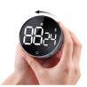 Minutnik Kuchenny Cyfrowy AVINIA LED Magnetyczny Timer Wizualny srebrny