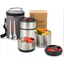 Lille Home Termos 1500 ml, izolowany próżniowo, składany termiczny na lunch