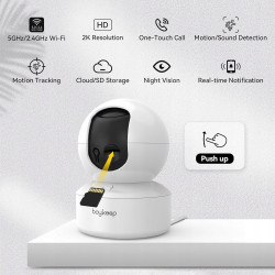 BOYKEEP K30 Kamera 2K 360° WiFi Wewnętrzna Kamera Dla Zwierząt i Dzieci