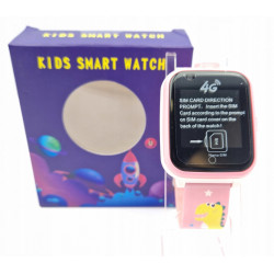 Dziecięcy Smartwatch Zegarek Na Karte Sim 4G Różowy