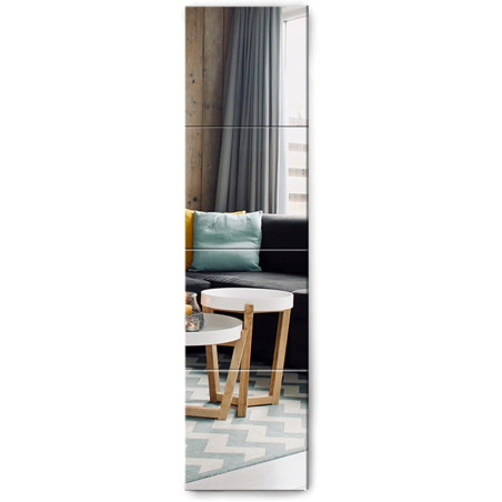 Muzilife Szklane lustro ścienne Zestaw 4, 30x30cm