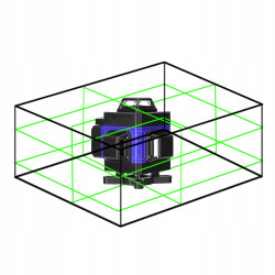 WIELOFUNKCYJNY 4D 16 LINII POZIOMICA LASEROWA 360°