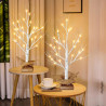 2szt Drzewko Świąteczne Ozdobne Świecące LED BRZOZA Lampki Białe Ciepłe