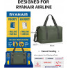 ECOHUB TORBA KABINOWA Z KOSMETYCZKĄ 40x25x20 20 WODOODPORNA RYANAIR ZIELONA