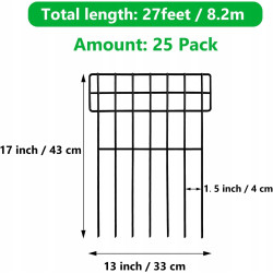 Ogrodzenie dekoracyjne dla zwierząt ogrodowe Thealyn, 43 cm