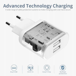 Ładowarka USB 2.1A – Szybkie Ładowanie Podwójne Wejście USB 4 sztuki