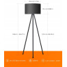 Lampa podłogowa Tomons LED czarna