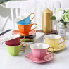 HERBACIANY ZESTAW PREZENTOWY porcelana ARTVIGOR 6x fiiżanki 6x spodki 12el.