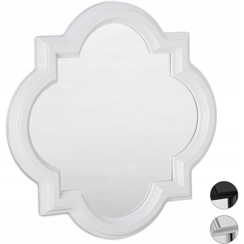 Lustro Relaxdays ścienne rama tworzywo sztuczne 39,5 x 39,5 mm