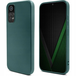 Moozy Silikonowe etui do Xiaomi Redmi Note 11 Pro 5G i 4G, Ciemnozielone