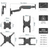 UCHWYT ŚCIENNY DO TV MONITORA PC 13-42 CALI 8KG