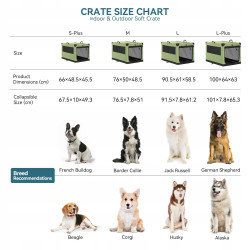 PETSFIT Składany Transporter Dla Psa Zielony L-Plus