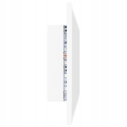 Lustro łazienkowe z LED, białe, 80x8,5x37 cm płyta wiórowa