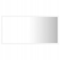Lustro łazienkowe z LED, białe, 80x8,5x37 cm płyta wiórowa