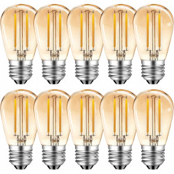 Żarówki LED E27 S14 2W Vintage 2700K Ciepła Biel Zestaw 10szt
