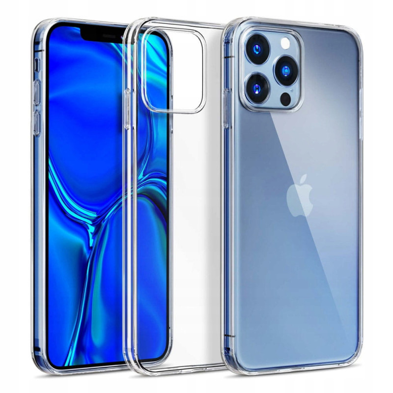Case do iPhone 13 Pro Max bezbarwny + 2 szkła hartowane + 2 szkła na kamerę