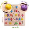 Puzzle Montessori dla dzieci Boxiki Kids drewniana z liczbami od 1 do 20