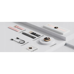 Inteligentny zegarek dla kobiet TIFOZEN dotykowy Bluetooth różowy
