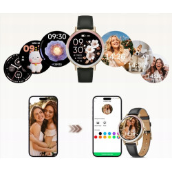 Inteligentny zegarek dla kobiet TIFOZEN dotykowy Bluetooth różowy