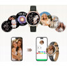 Inteligentny zegarek dla kobiet TIFOZEN dotykowy Bluetooth różowy